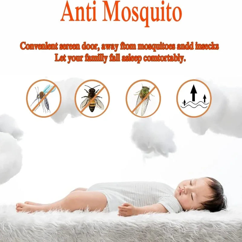 Traditional Embroidery Magnetic Screen Door - Prozone