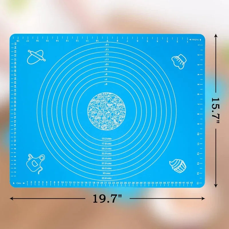 Measuring baking silicone mat for pastry and roti rolling - Prozone