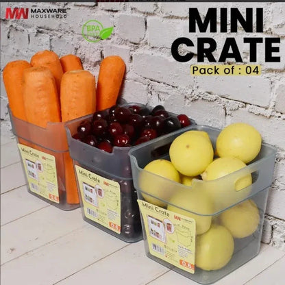 Mini Crate Pack of 4 Storage Solution for All Purposes - Prozone