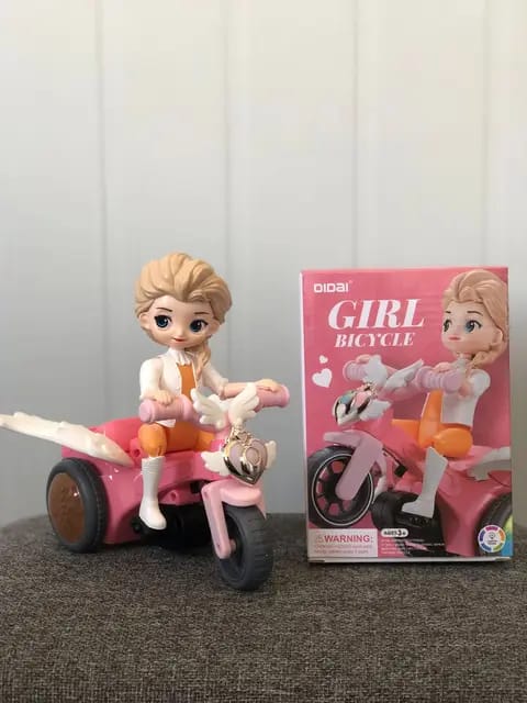 girl bicycle doll with light sound - Prozone