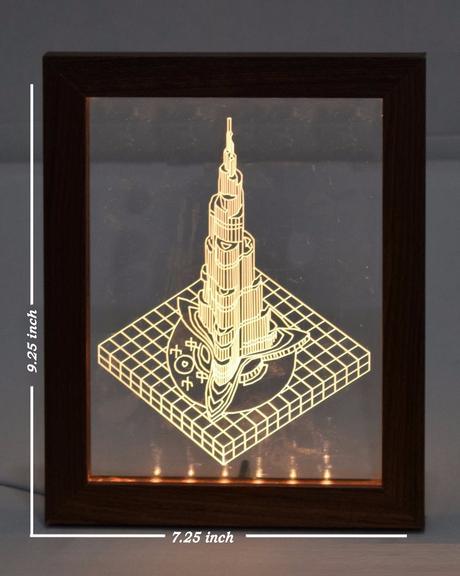 Burj khalifa acrylic frame - brown - Prozone