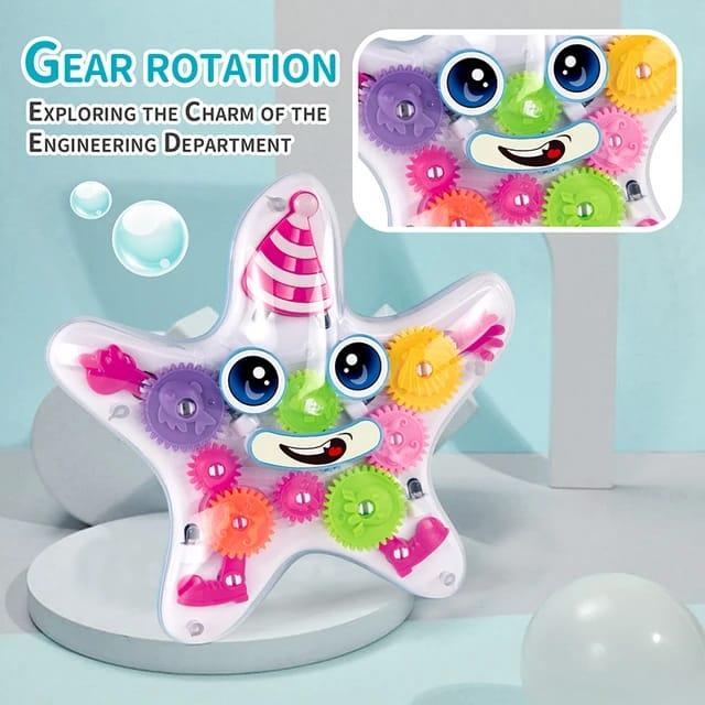 360 rotating gear star fish bump and go with light and sound - Prozone