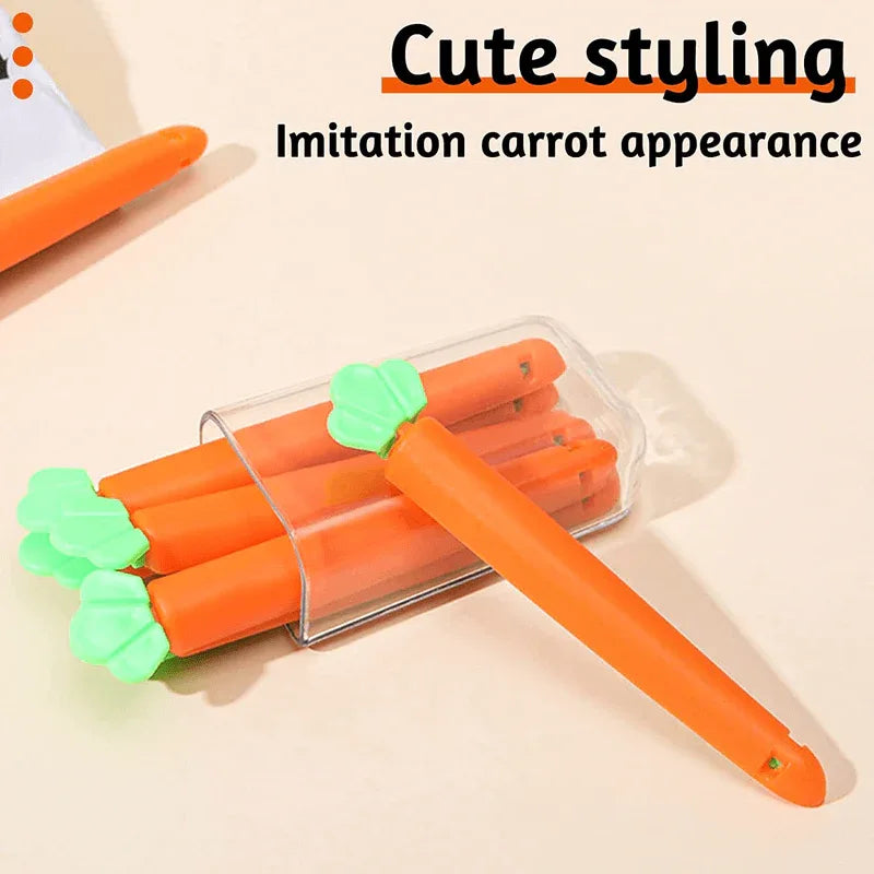 Cute carrot shape food bag sealing clips pack of 15 - Prozone