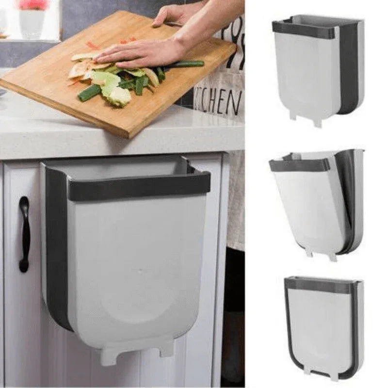 Wall mounted folding hanging trash can - Prozone