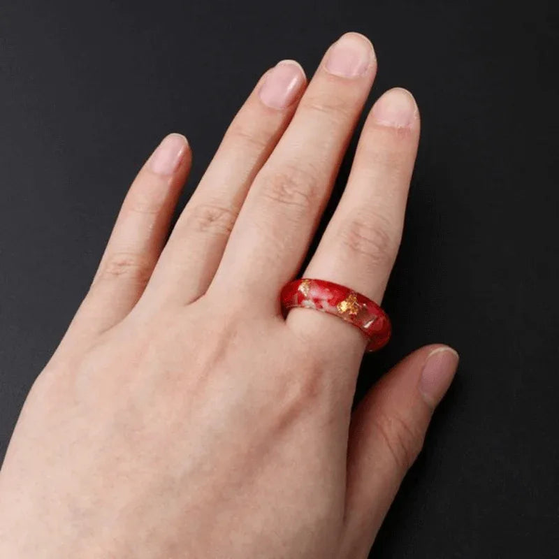 Dried flower resin ring - Prozone