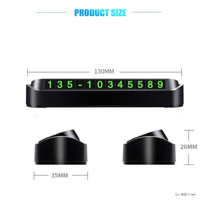 Interior car telephone number parking card - Prozone