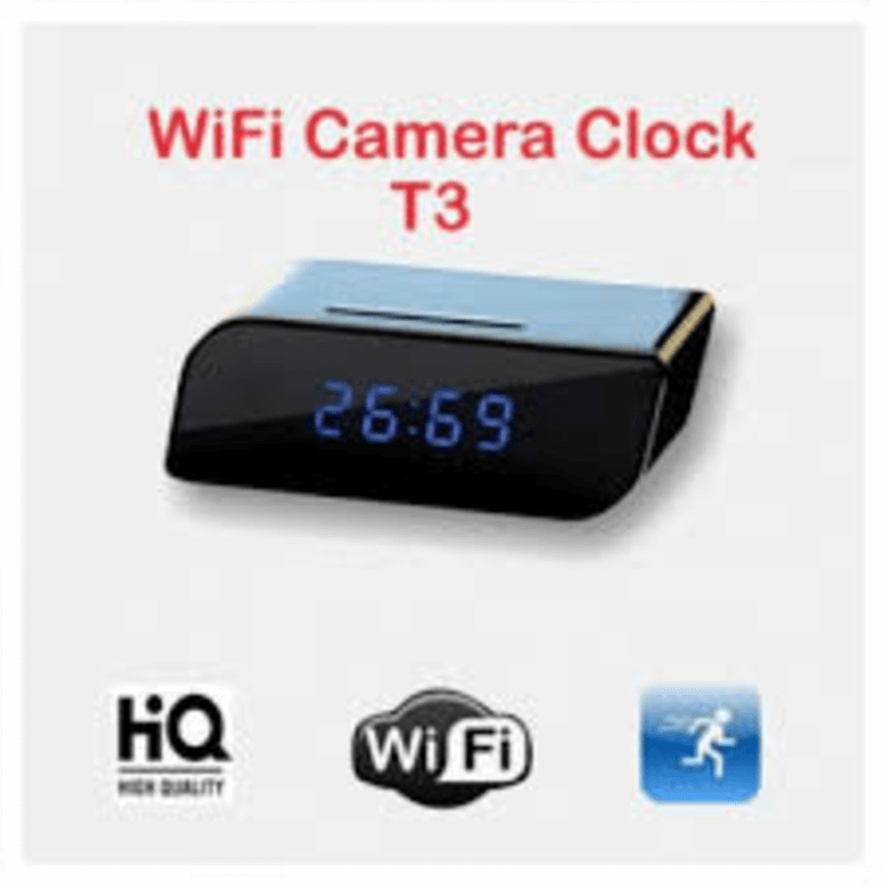 Hidden Camera T3 WiFi Table Clock HD 1080P