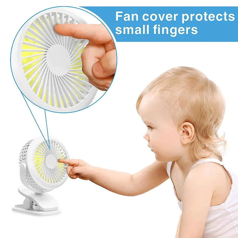 Stroller fan clip rechargeable battery - Prozone