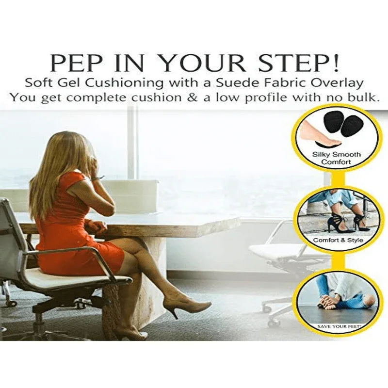 2 pair women shoes half cushion foot pain relief insoles pad - Prozone