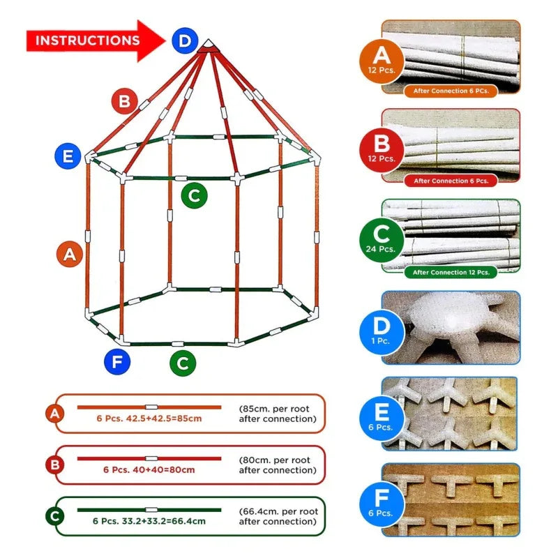 Baby castle tent house big - Prozone