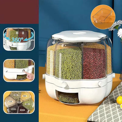 10Kg Rotating Flower Shape cereal dispenser - Prozone
