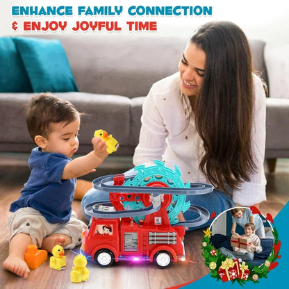 Battery operated fire truck with duck track - Prozone