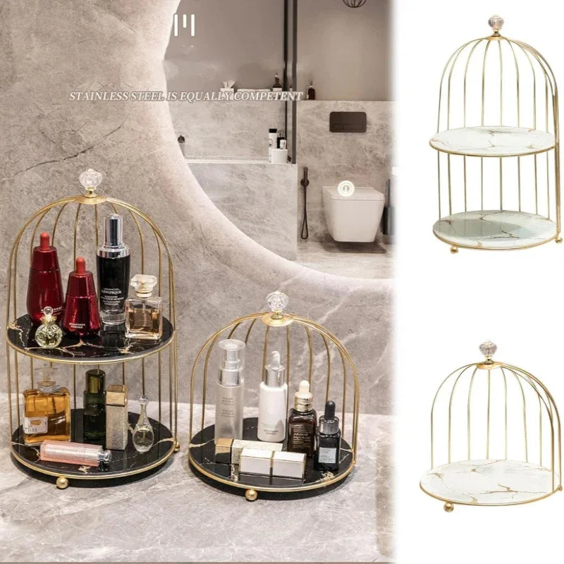 2 Tier Golden Vanity Cage - Prozone