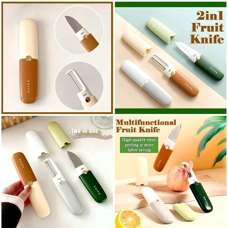 2in1 fruit peeler knife stainless steel - Prozone