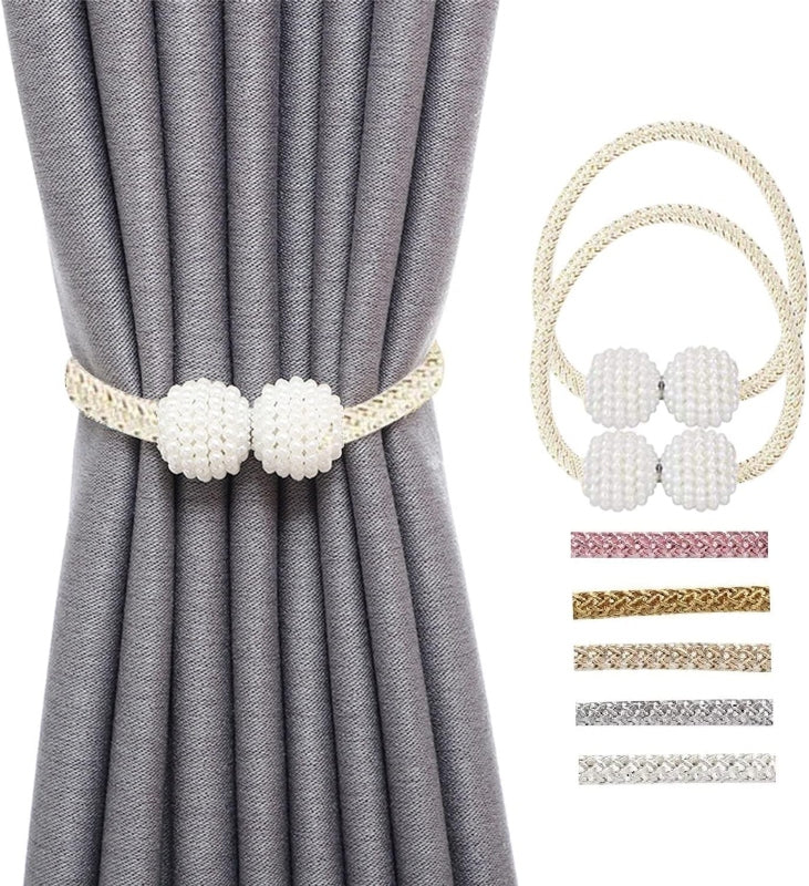 Magnetic curtain tiebacks pearl ball - Prozone