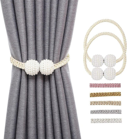 Magnetic curtain tiebacks pearl ball - Prozone