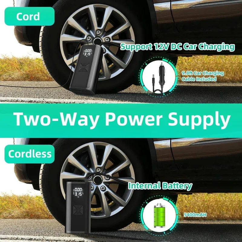 2in1 wireless car air compressor Mini Bike Electric Air Pump - Prozone