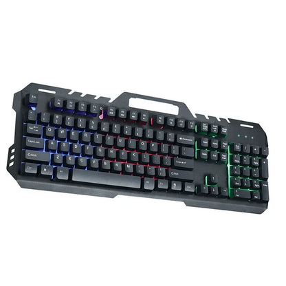Gt-5 metal back light gaming keyboard rainbow with suspended key - Prozone