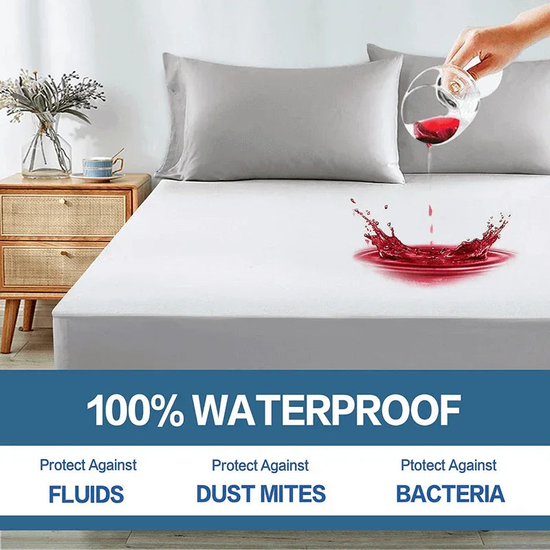 100% Waterproof Mattress Protector with Cotton Terry Top and Deep Pocket Fit up to 18" - Prozone
