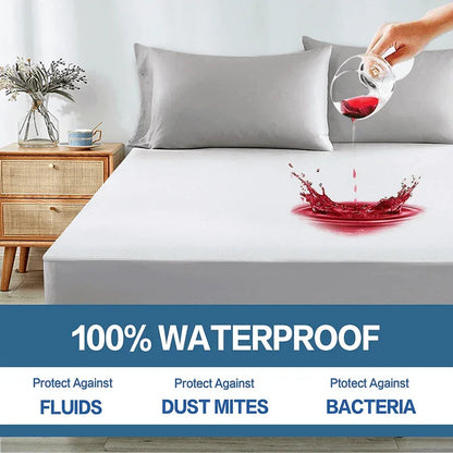 100% Waterproof Mattress Protector with Cotton Terry Top and Deep Pocket Fit up to 18" - Prozone