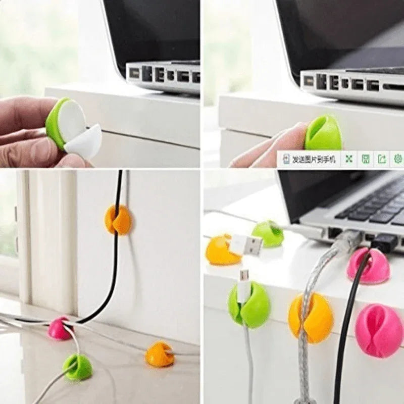 6 pack silicon cable clip earphone wire storage holder organizer - Prozone
