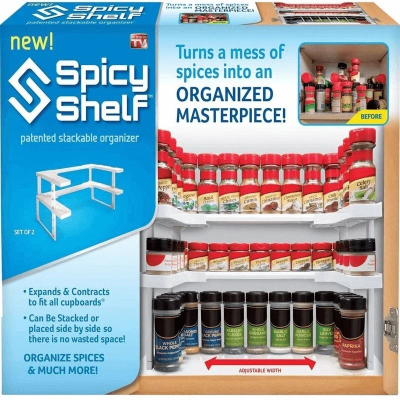 Invisible spicy jar shelf adhesive spice organizer for kitchen - Prozone