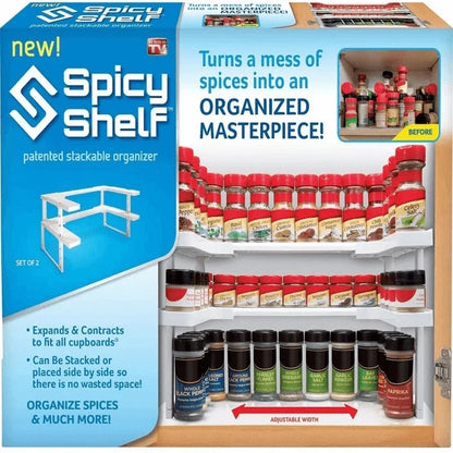 Invisible spicy jar shelf adhesive spice organizer for kitchen - Prozone