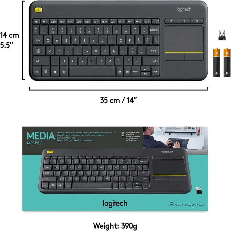 Logitech k400 plus wireless touch keyboard - Prozone