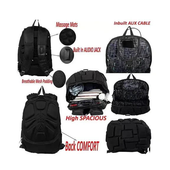 Backpack - waterproof hard shell with inbuilt aux cable jack - Prozone