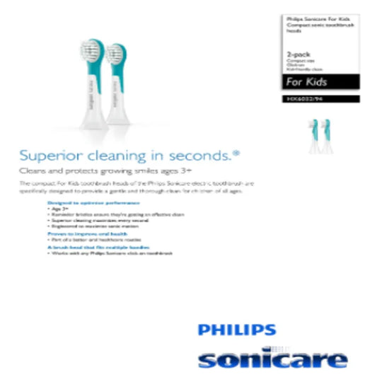 Philips sonicare for kids standard sonic toothbrush heads - Prozone