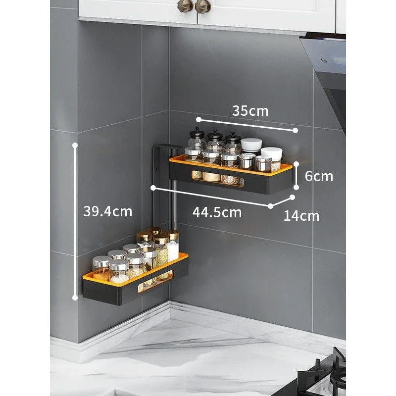 2 tier wall mounted rotating spice rack - Prozone