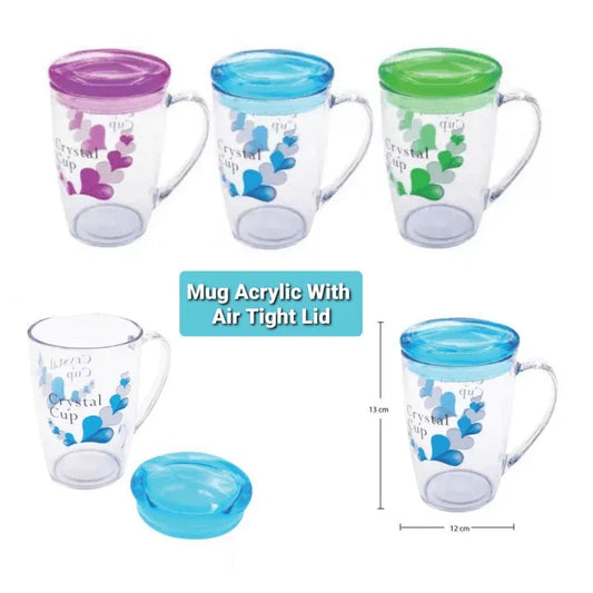 Acrylic mug with air tight lid - Prozone