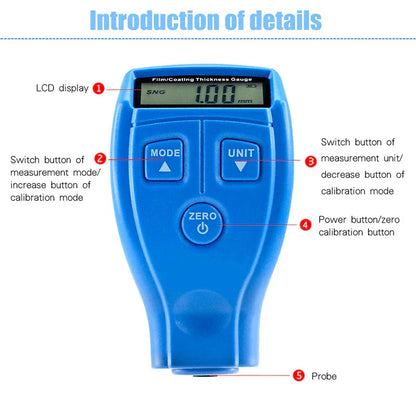 Auto car paint coating measuring gauge meter - Prozone