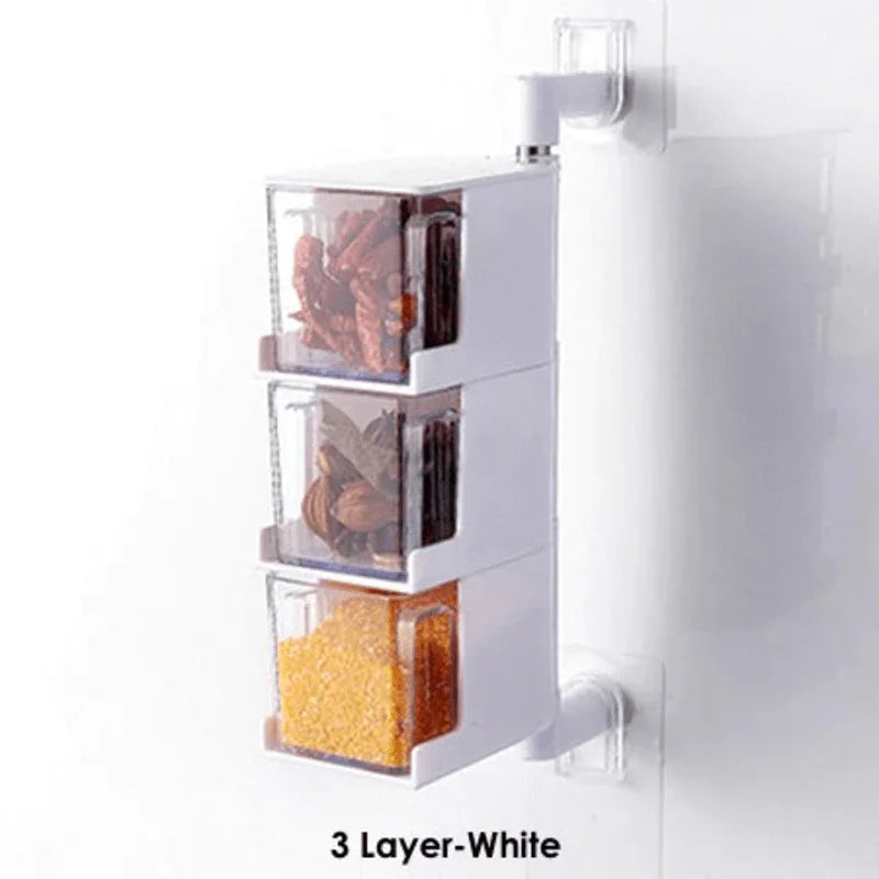 Punch-free wall-mounted spice rack 3 layer - Prozone