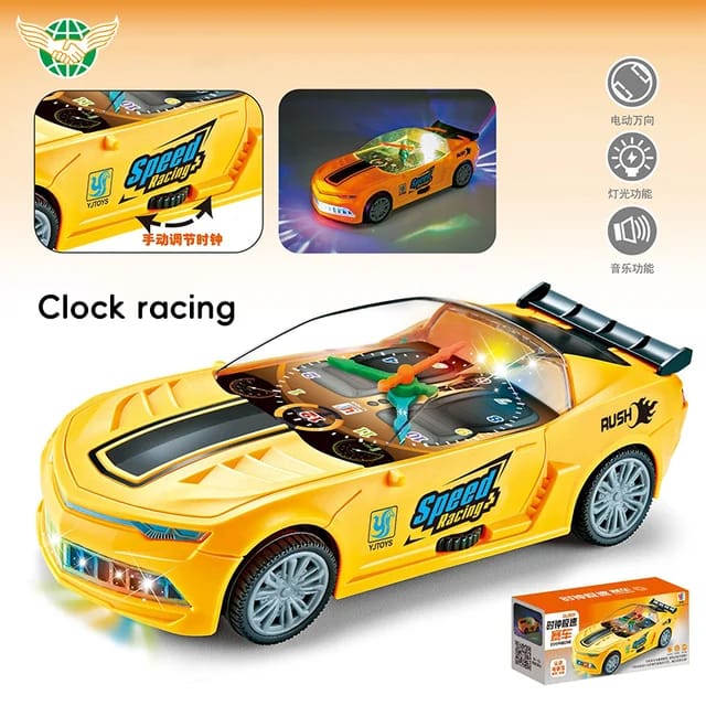 CLOCK CAR WITH LIGHT SOUNDS - Prozone
