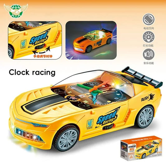 CLOCK CAR WITH LIGHT SOUNDS - Prozone