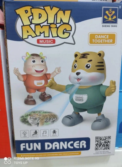 Battery operated dancing tiger with light sounds. - Prozone