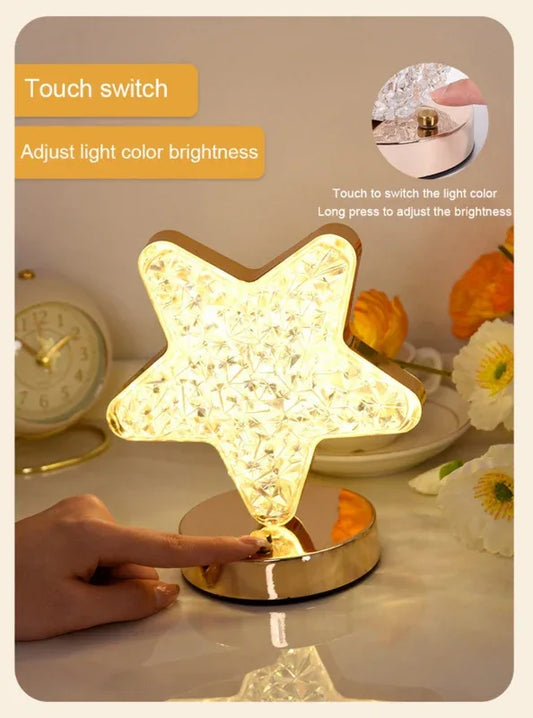 Star shape crystal night light lamp - Prozone