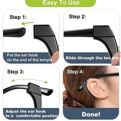 10pc set silicone anti slip ear hooks for glasses - Prozone
