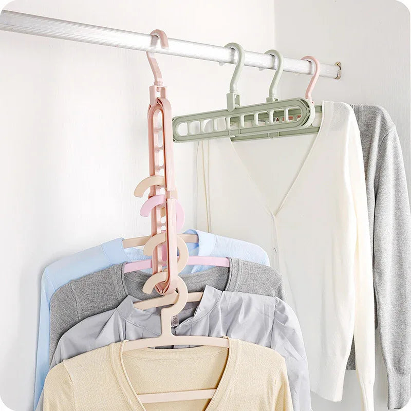 Space saving plastic storage clothes hangers - Prozone