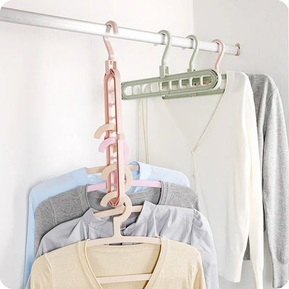 Space saving plastic storage clothes hangers - Prozone