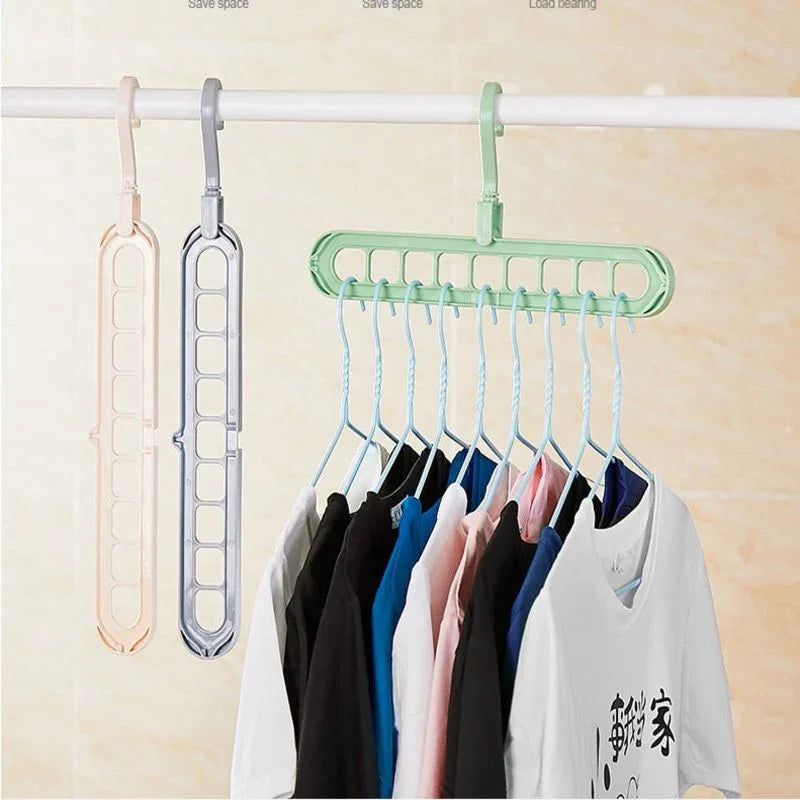 Space saving plastic storage clothes hangers - Prozone