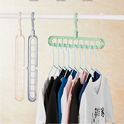 Space saving plastic storage clothes hangers - Prozone