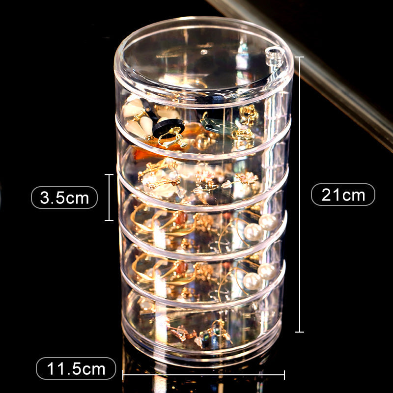 360 degree rotating jewellery organizer with lid - Prozone