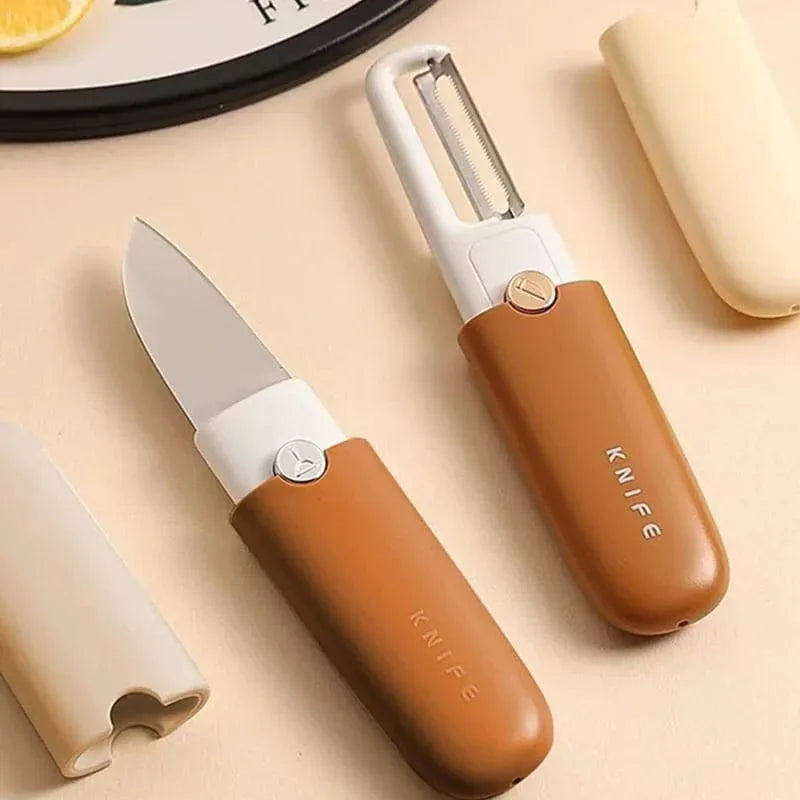 2in1 fruit peeler knife stainless steel - Prozone
