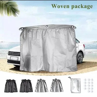 Car sunshade curtain- sucker fixing-silver coating cloth - Prozone