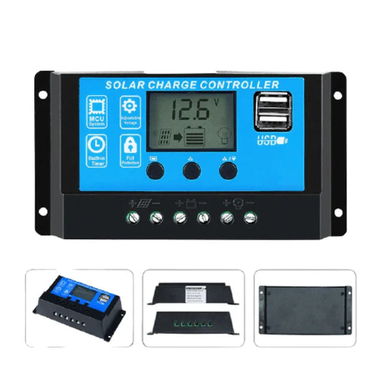 Pwm 10a lcd display solar charge controller 12v/24v - Prozone