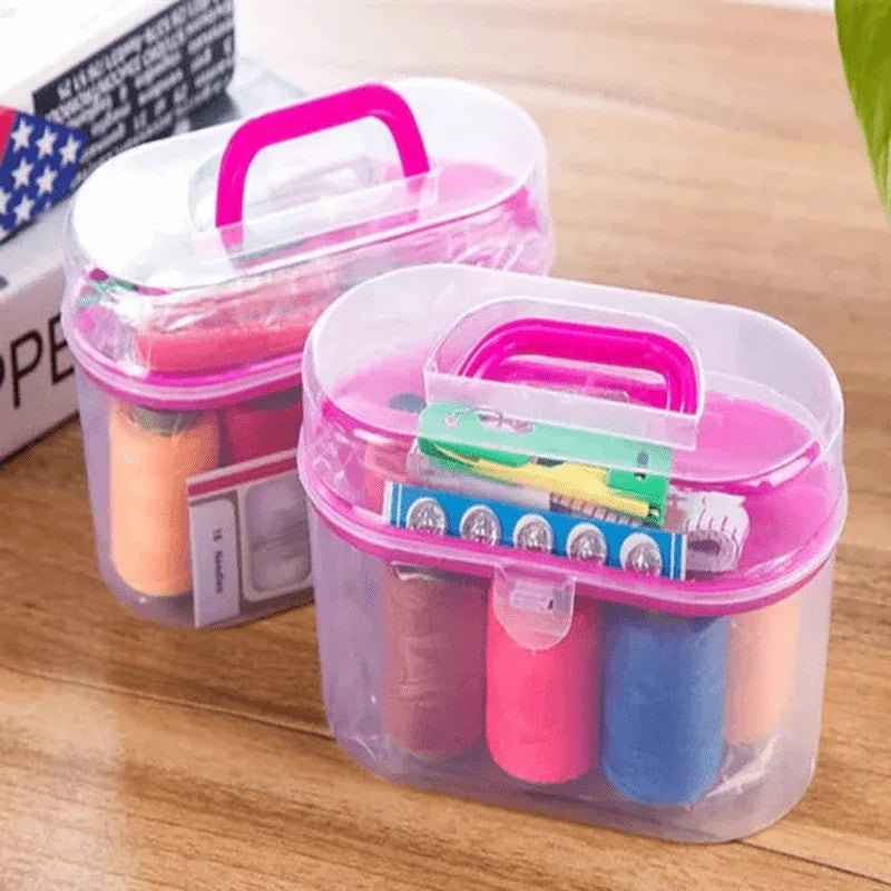 Clear plastic sewing kit tool and storage box - Prozone