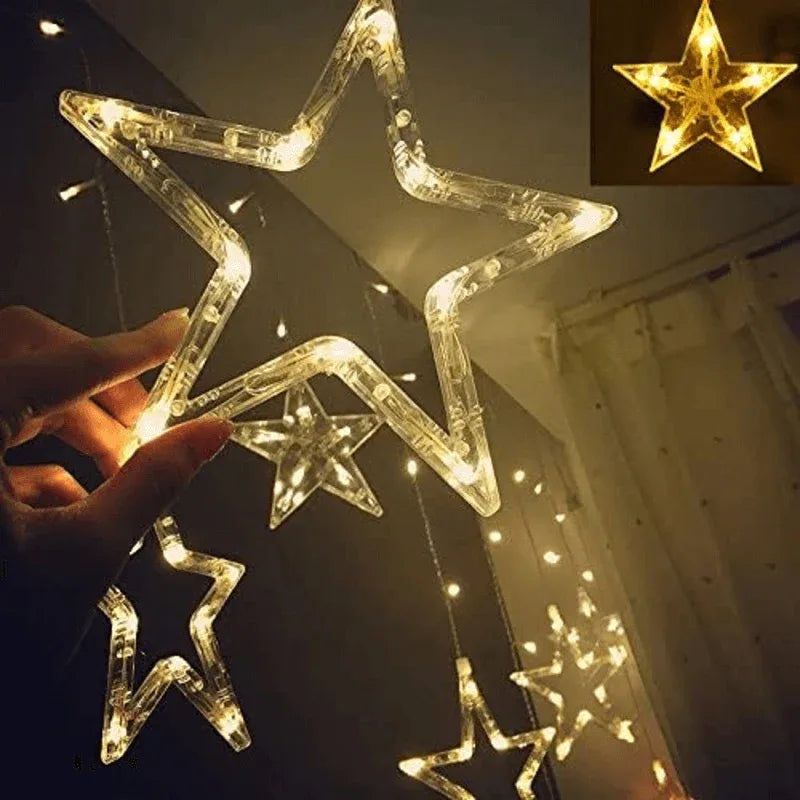 Twinkle star 12 stars 138 led curtain string lights - Prozone