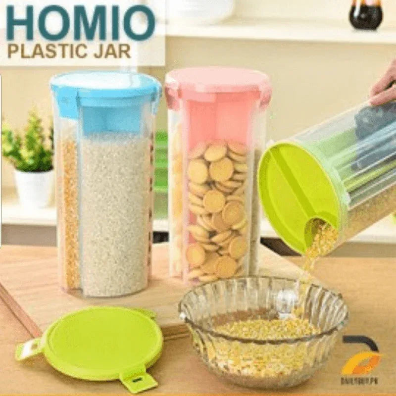Homio 3 compartment food storage jar - Prozone